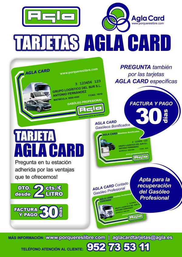 Cartel Tarjeta AGLA CARD 01-12-2014ch