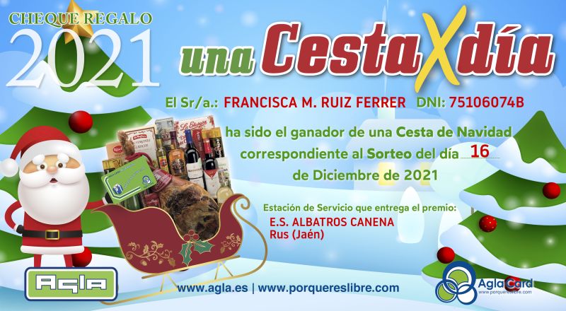 GANADOR DIA 16 CHEQUE 800