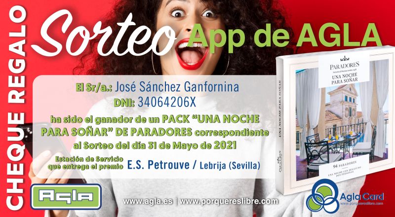 GANADOR SORTEO APP AGLA E.S. PETROUVE 800